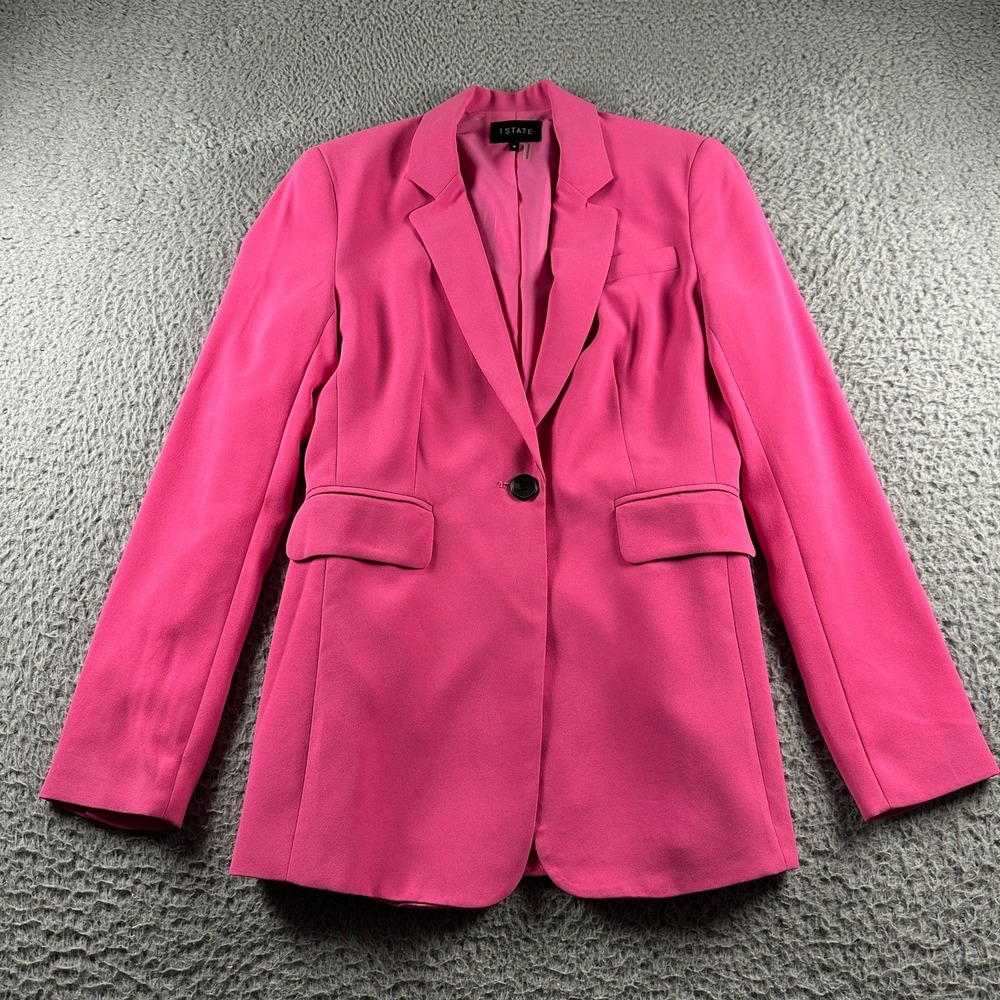 1.STATE Revolve Blazer Womens 0 Tailored Single Button Pink‎ Modern Jacket